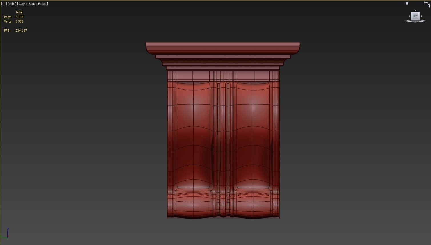 Carved corbel 3D model 3D model_3