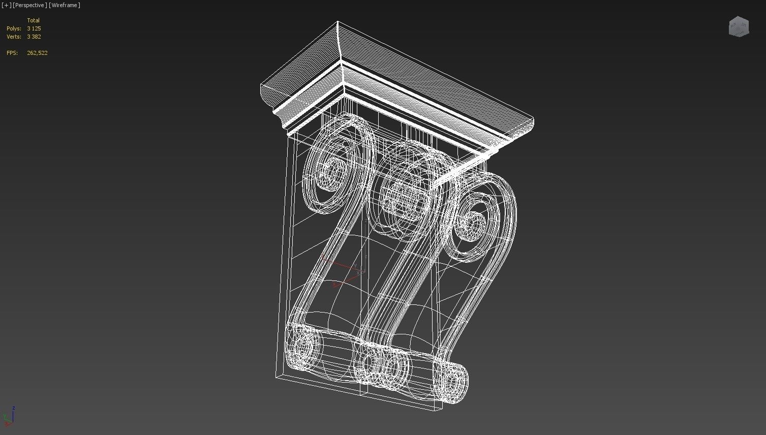 Carved corbel 3D model 3D model_5