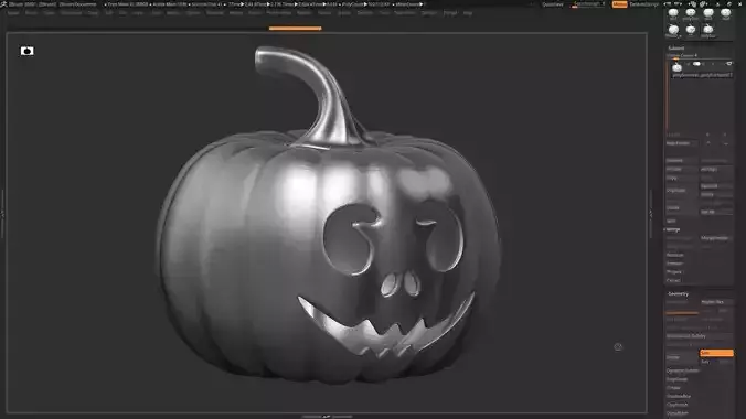 halloween pumpkin 06 3D print model