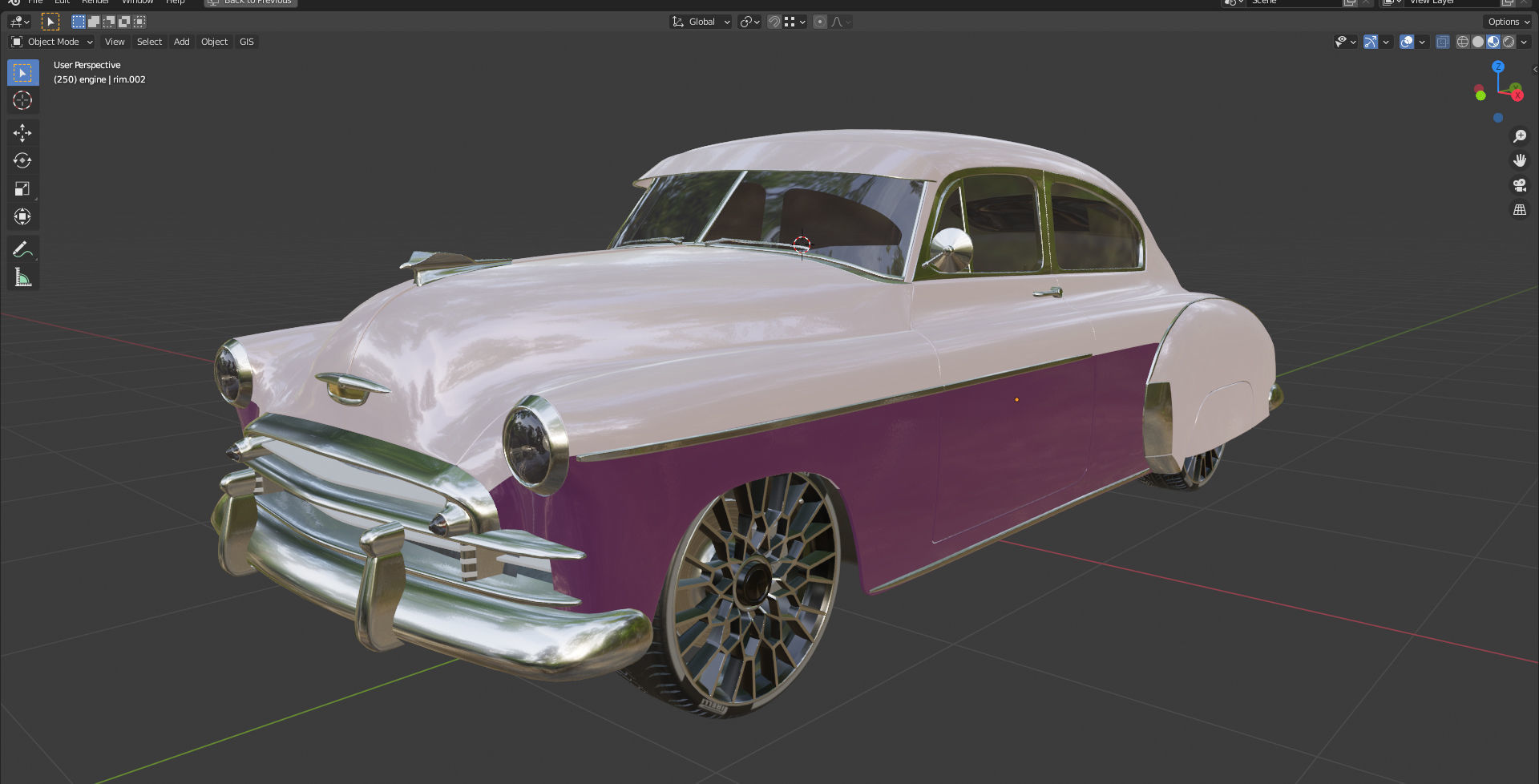 Chevy Fleetline Coupe Custom 1949 3D model_7