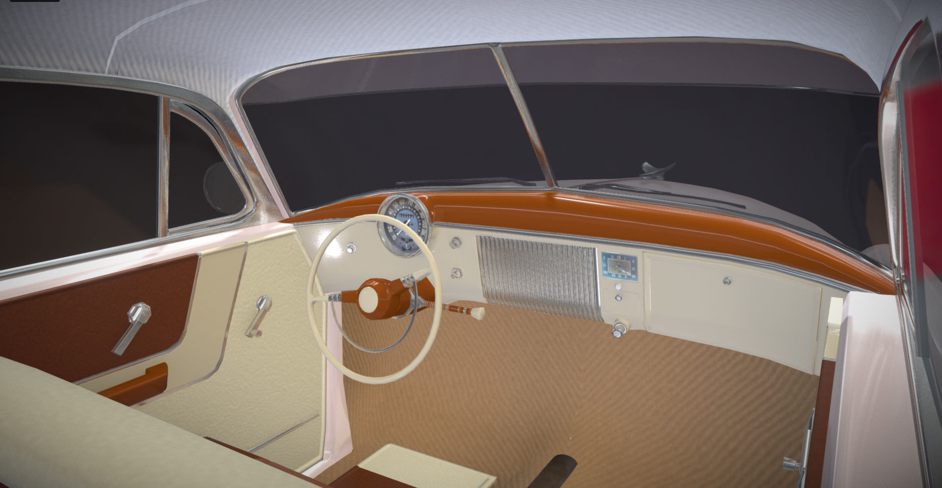 Chevy Fleetline Coupe Custom 1949 3D model_17