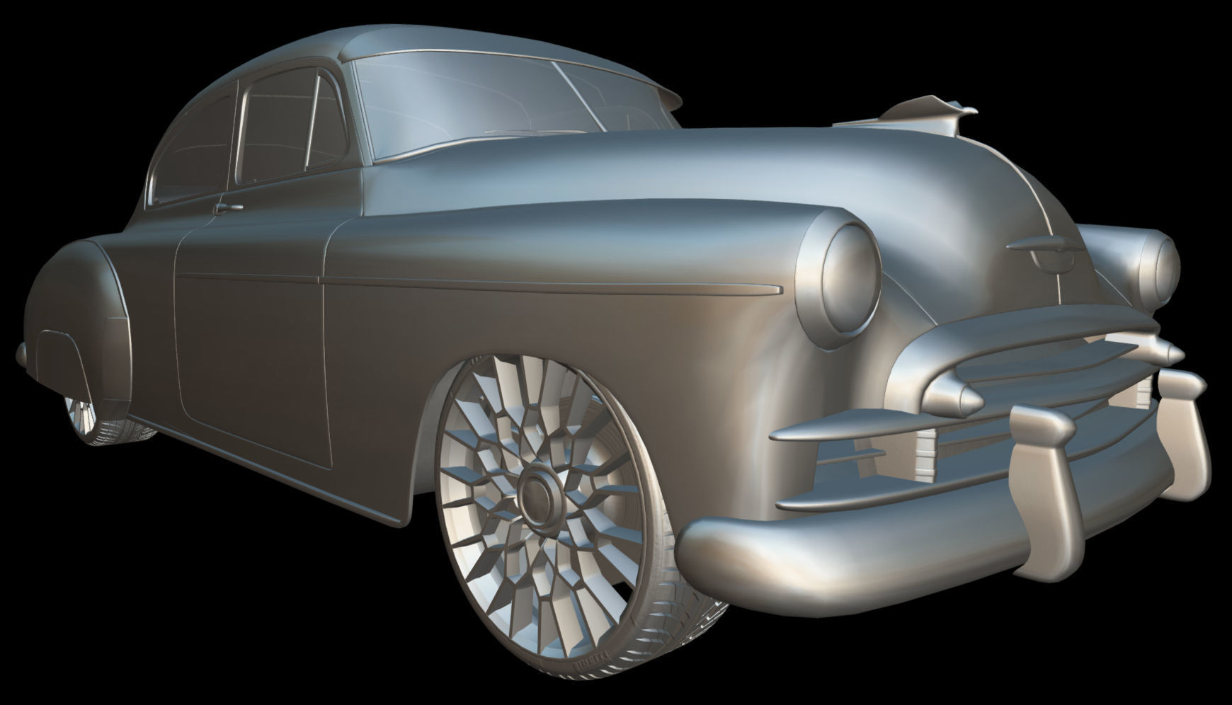 Chevy Fleetline Coupe Custom 1949 3D model_21