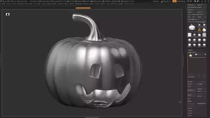 halloween pumpkin 07 3D print model