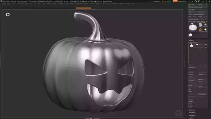halloween pumpkin 09 3D print model