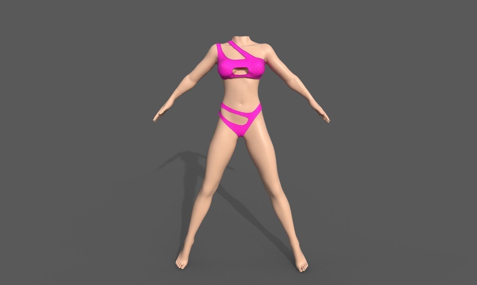Freya Natural Amazing 6 outfit collection Low-poly 3D model_9