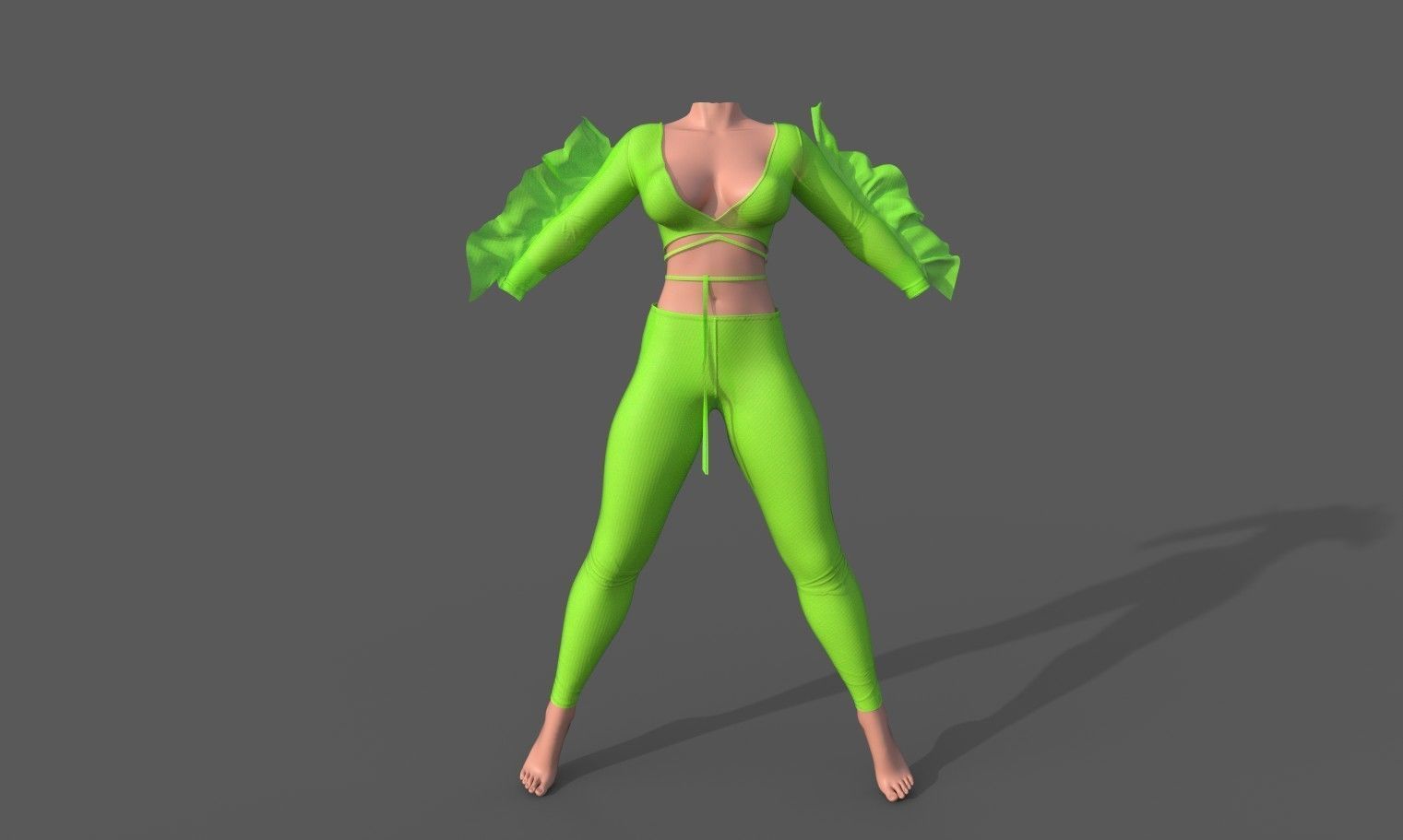 Freya Natural Amazing 6 outfit collection Low-poly 3D model_11