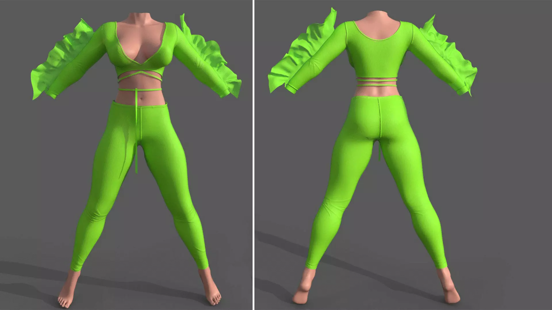 Freya Natural Amazing 6 outfit collection Low-poly 3D model_0