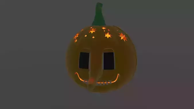 Halloween pumpkin with stars