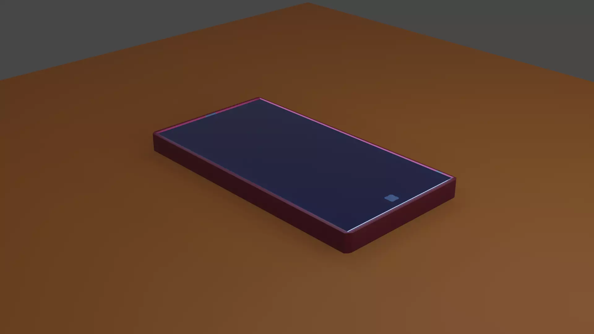 Telephone mobile phone on table Free 3D model_0
