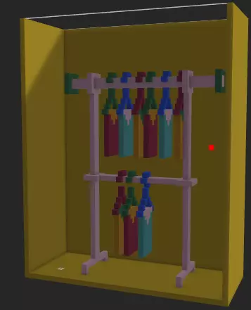 Clothes rack 3D print model_0
