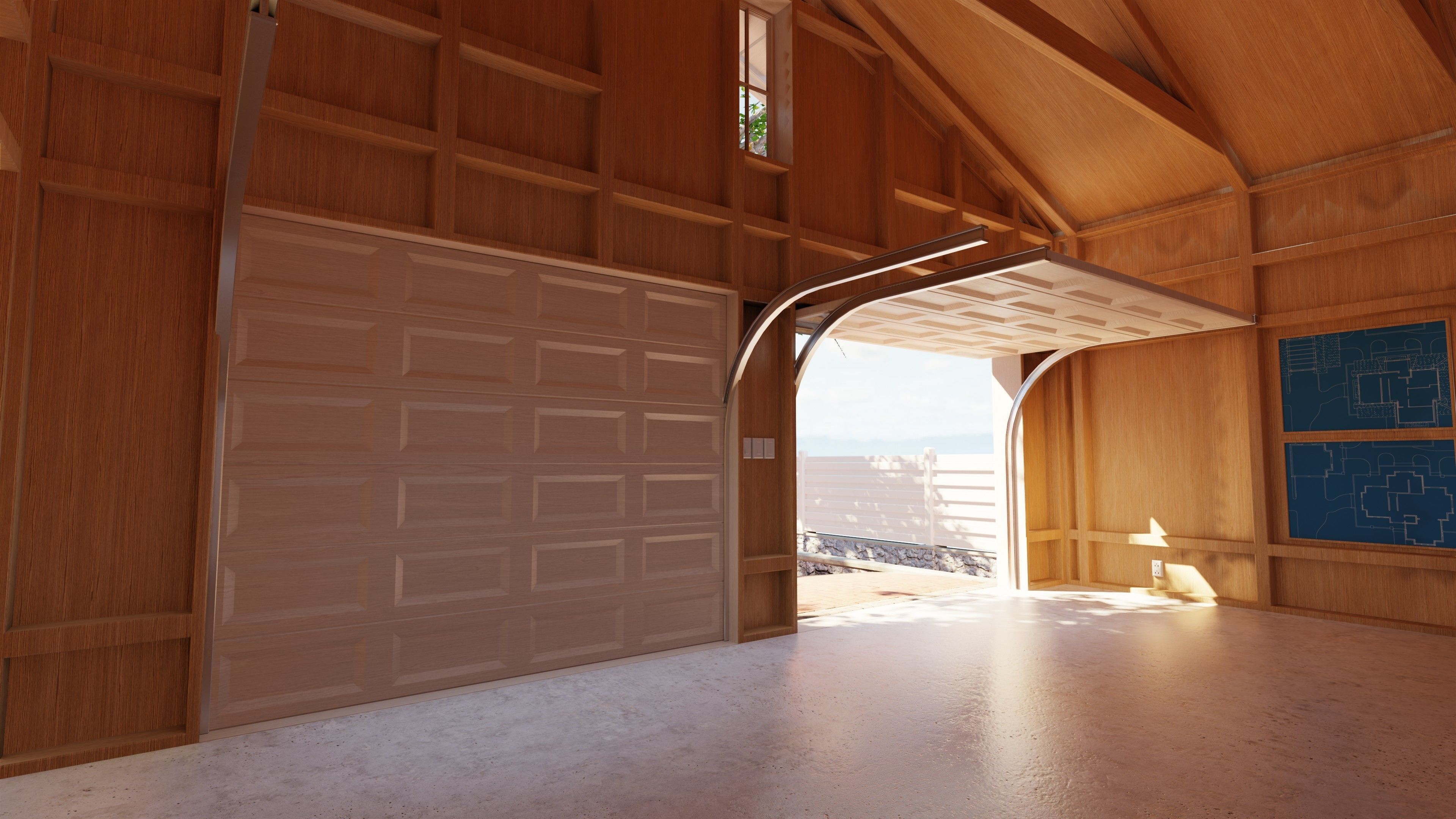 Classic style porch house doors and windows pack Low-poly 3D model_12