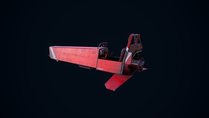 Sci Fi Hover Vehicle Low-poly 3D model