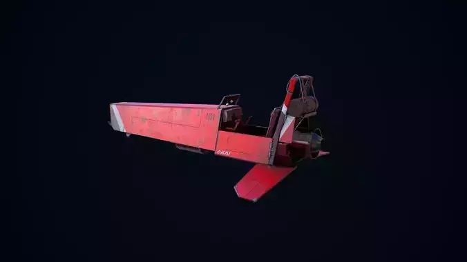 Sci Fi Hover Vehicle Low-poly 3D model