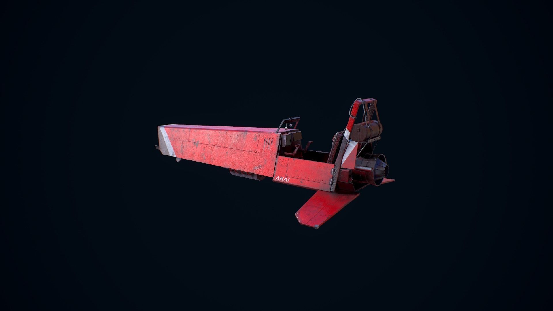Sci Fi Hover Vehicle Low-poly 3D model_21