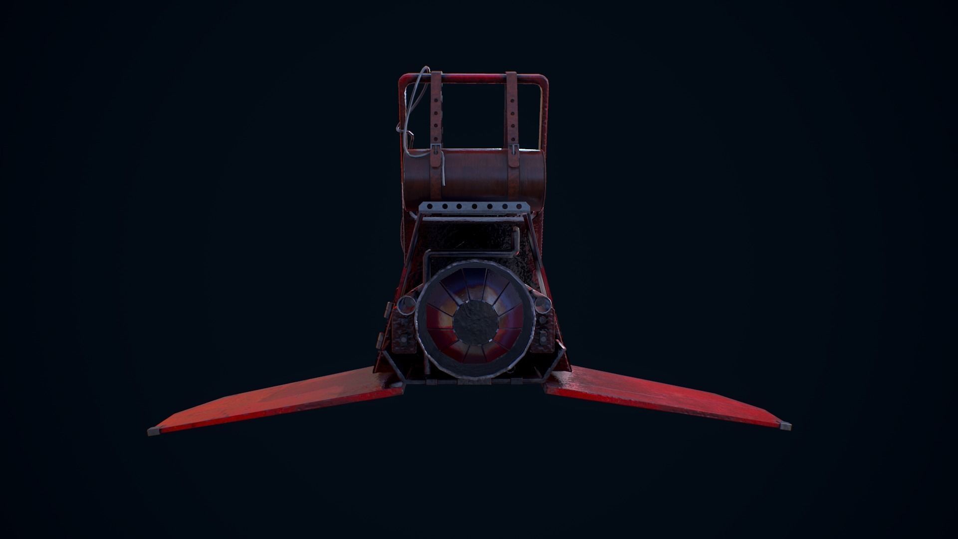 Sci Fi Hover Vehicle Low-poly 3D model_10