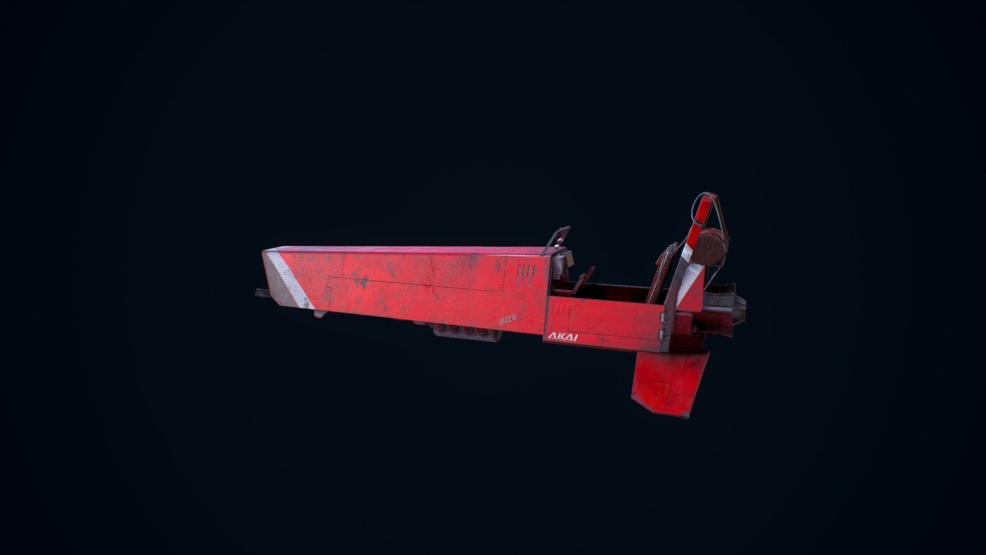 Sci Fi Hover Vehicle Low-poly 3D model_3