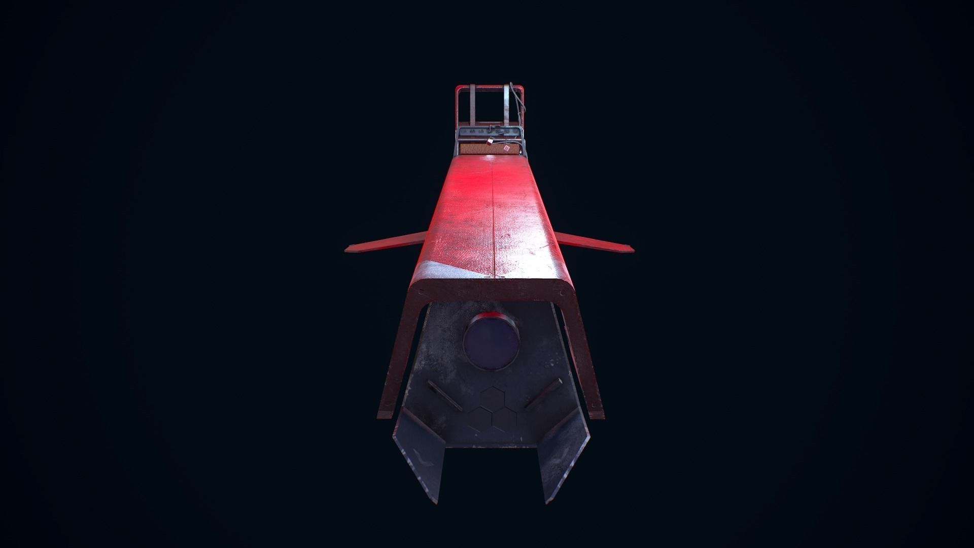 Sci Fi Hover Vehicle Low-poly 3D model_18