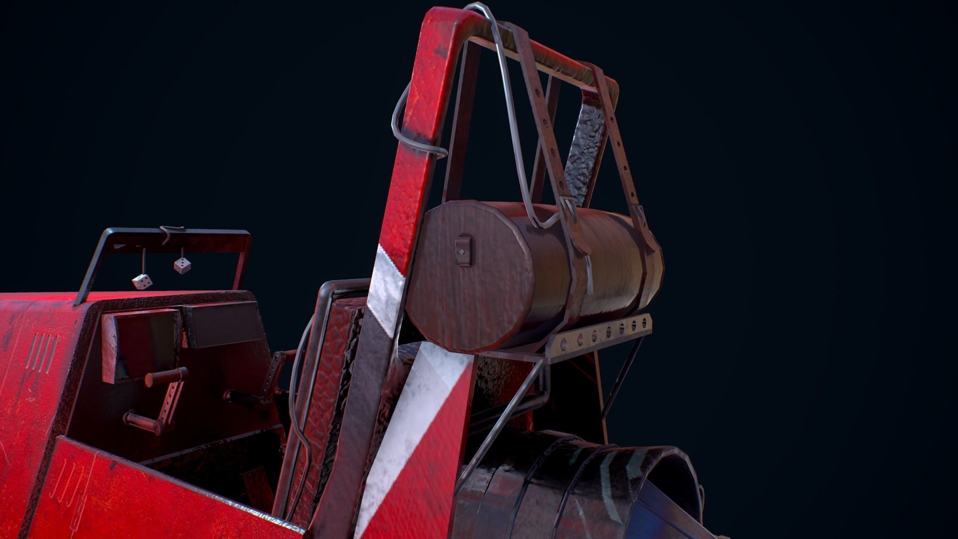 Sci Fi Hover Vehicle Low-poly 3D model_14