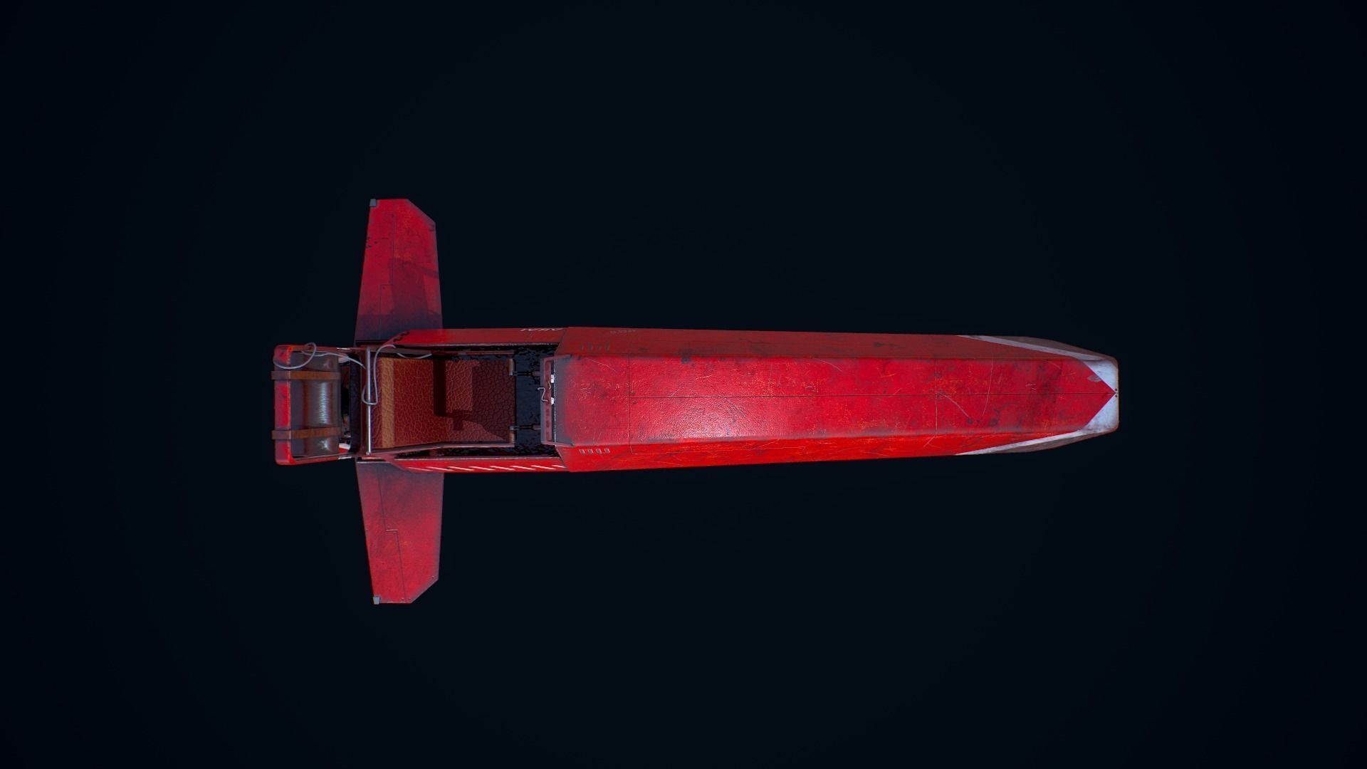 Sci Fi Hover Vehicle Low-poly 3D model_11