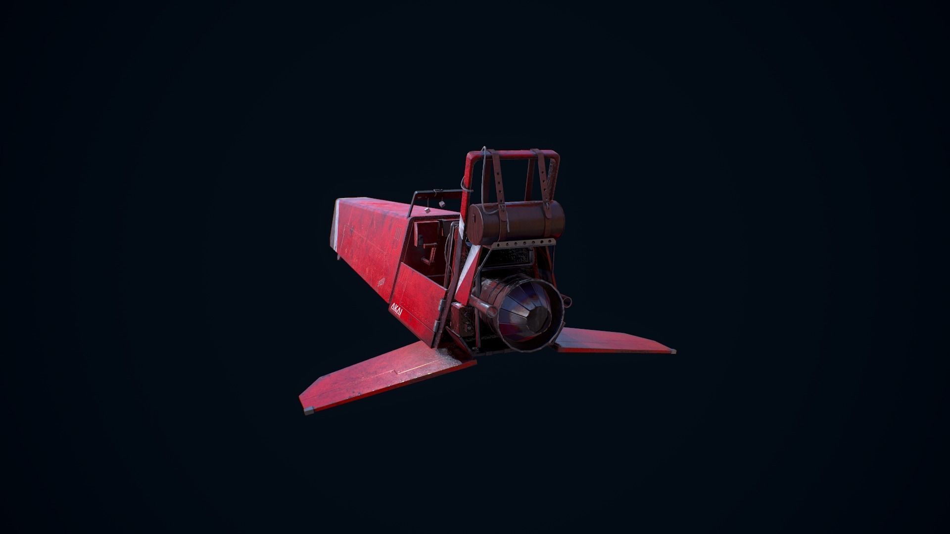 Sci Fi Hover Vehicle Low-poly 3D model_23