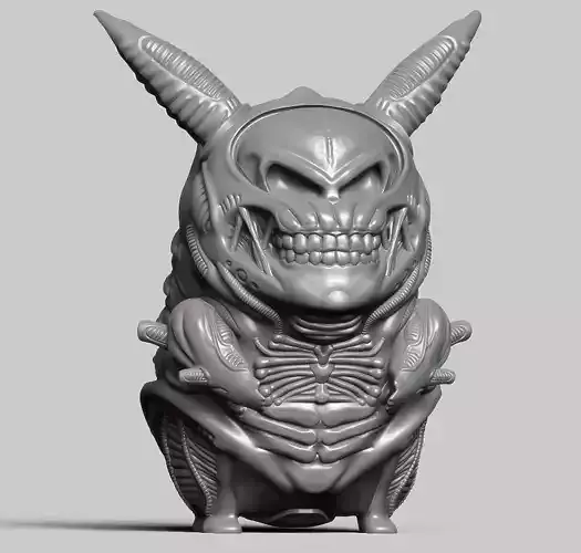 Pikachu Alien Xenomorph  3d print model 3D print model 3D print model