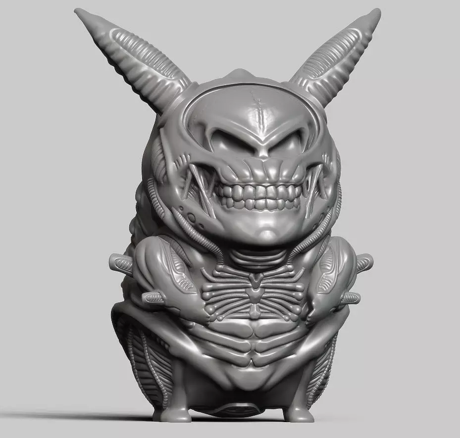 Pikachu Alien Xenomorph  3d print model 3D print model 3D print model_0