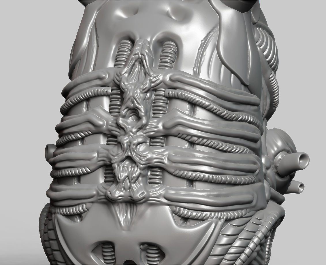 Pikachu Alien Xenomorph  3d print model 3D print model 3D print model_6