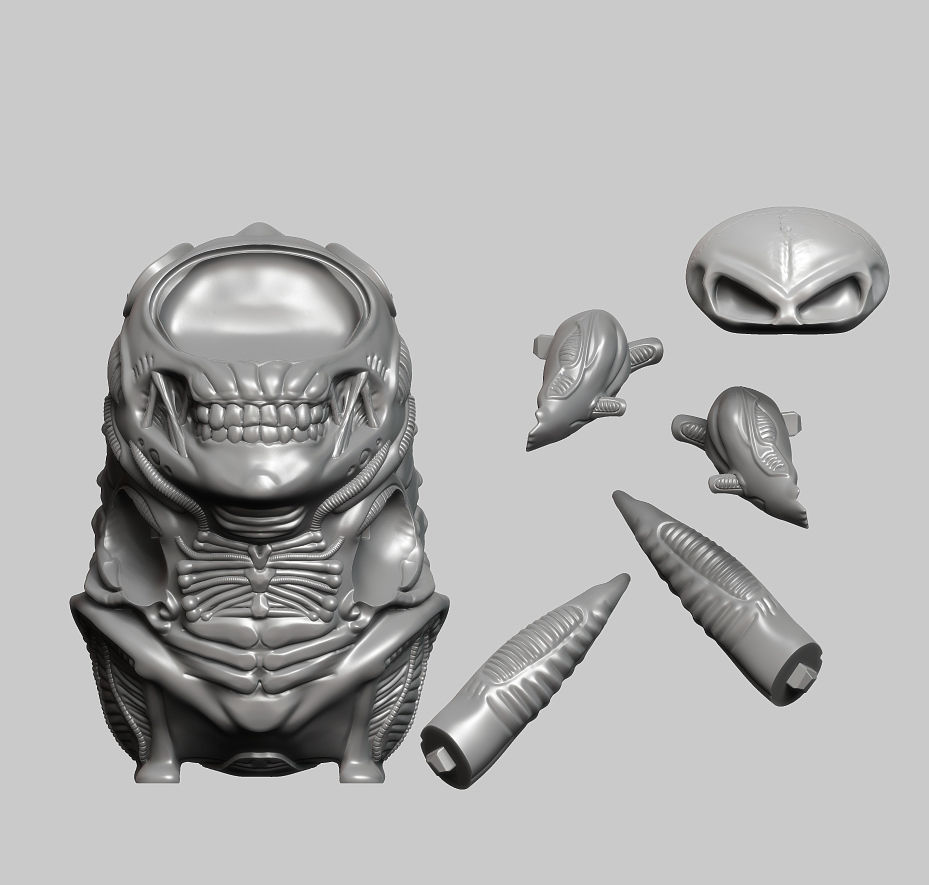 Pikachu Alien Xenomorph  3d print model 3D print model 3D print model_5