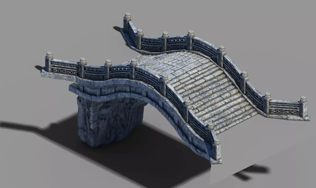 Emei School-Stone-Bridge 158 3D model_0