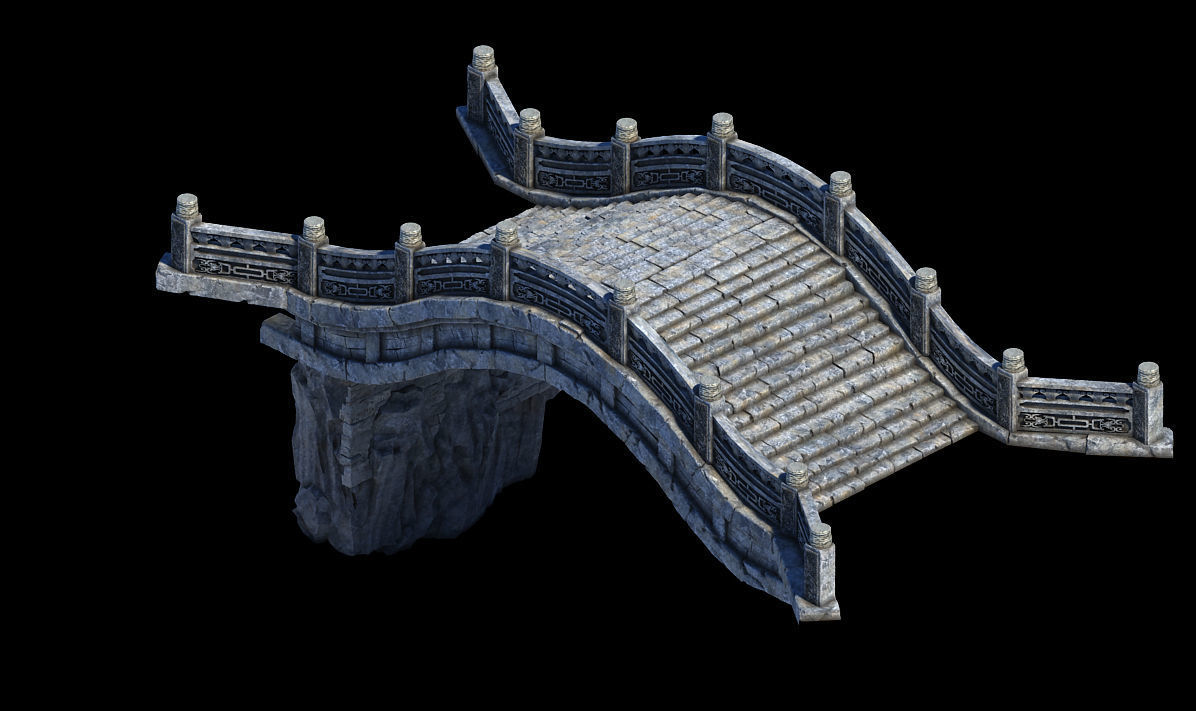Emei School-Stone-Bridge 158 3D model_1
