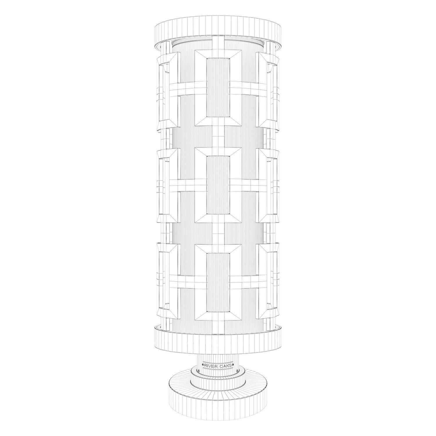 Fine Art Lamps River Oaks 38880 Post Light 3D model_4