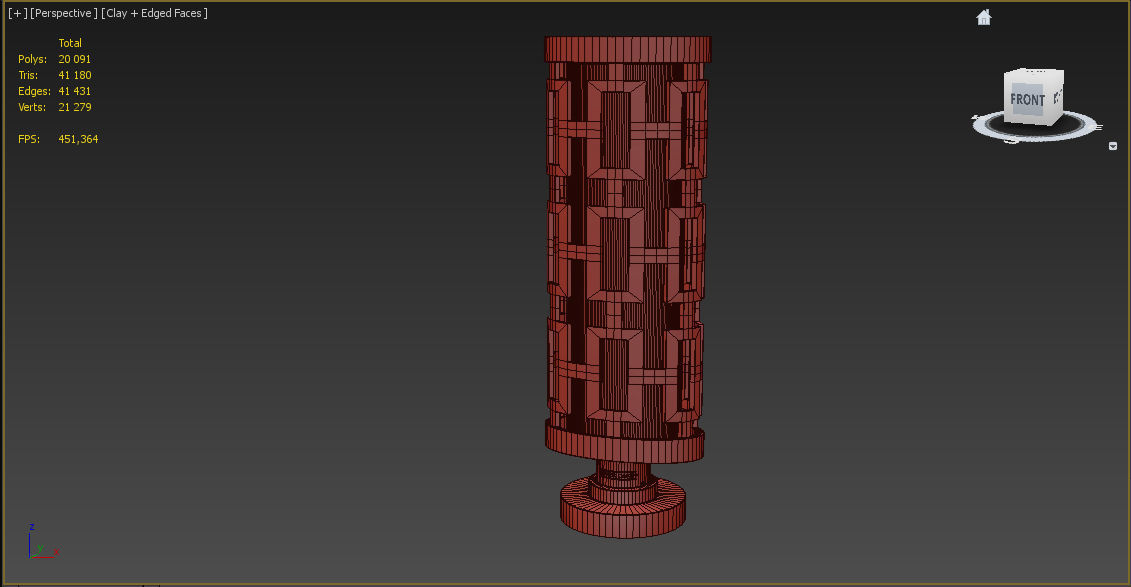 Fine Art Lamps River Oaks 38880 Post Light 3D model_14