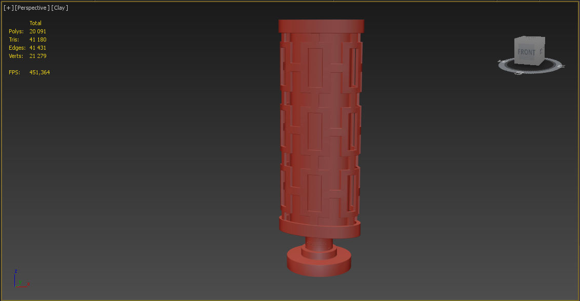 Fine Art Lamps River Oaks 38880 Post Light 3D model_13