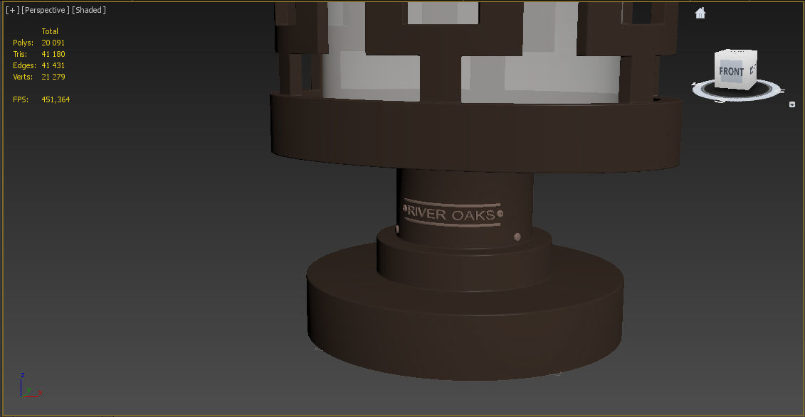 Fine Art Lamps River Oaks 38880 Post Light 3D model_10