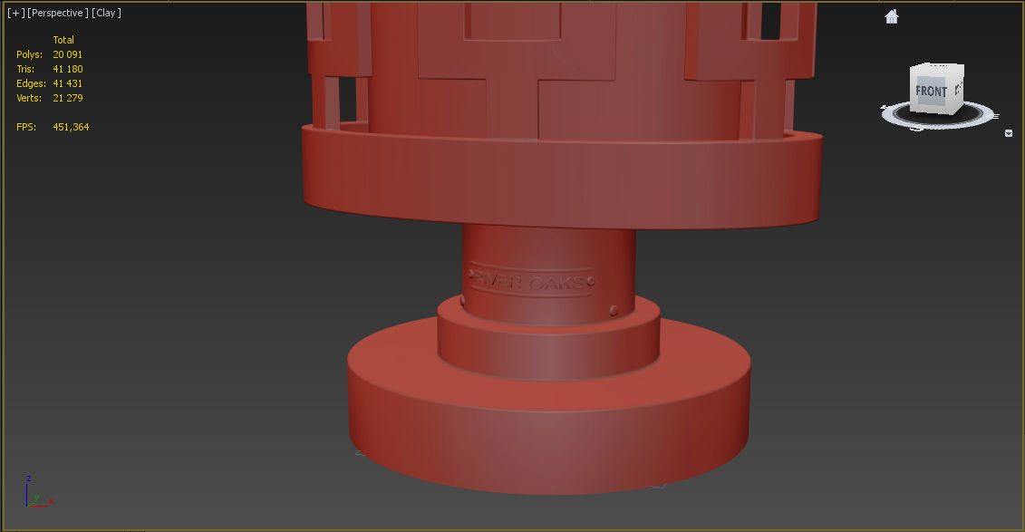 Fine Art Lamps River Oaks 38880 Post Light 3D model_11