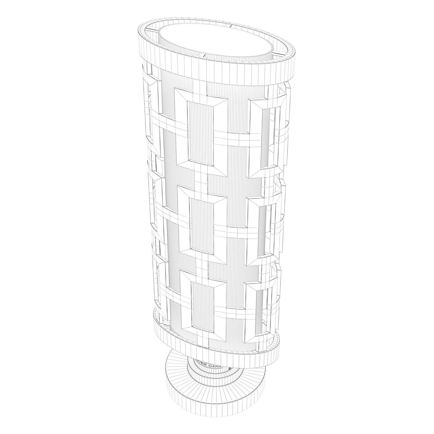 Fine Art Lamps River Oaks 38880 Post Light 3D model_7