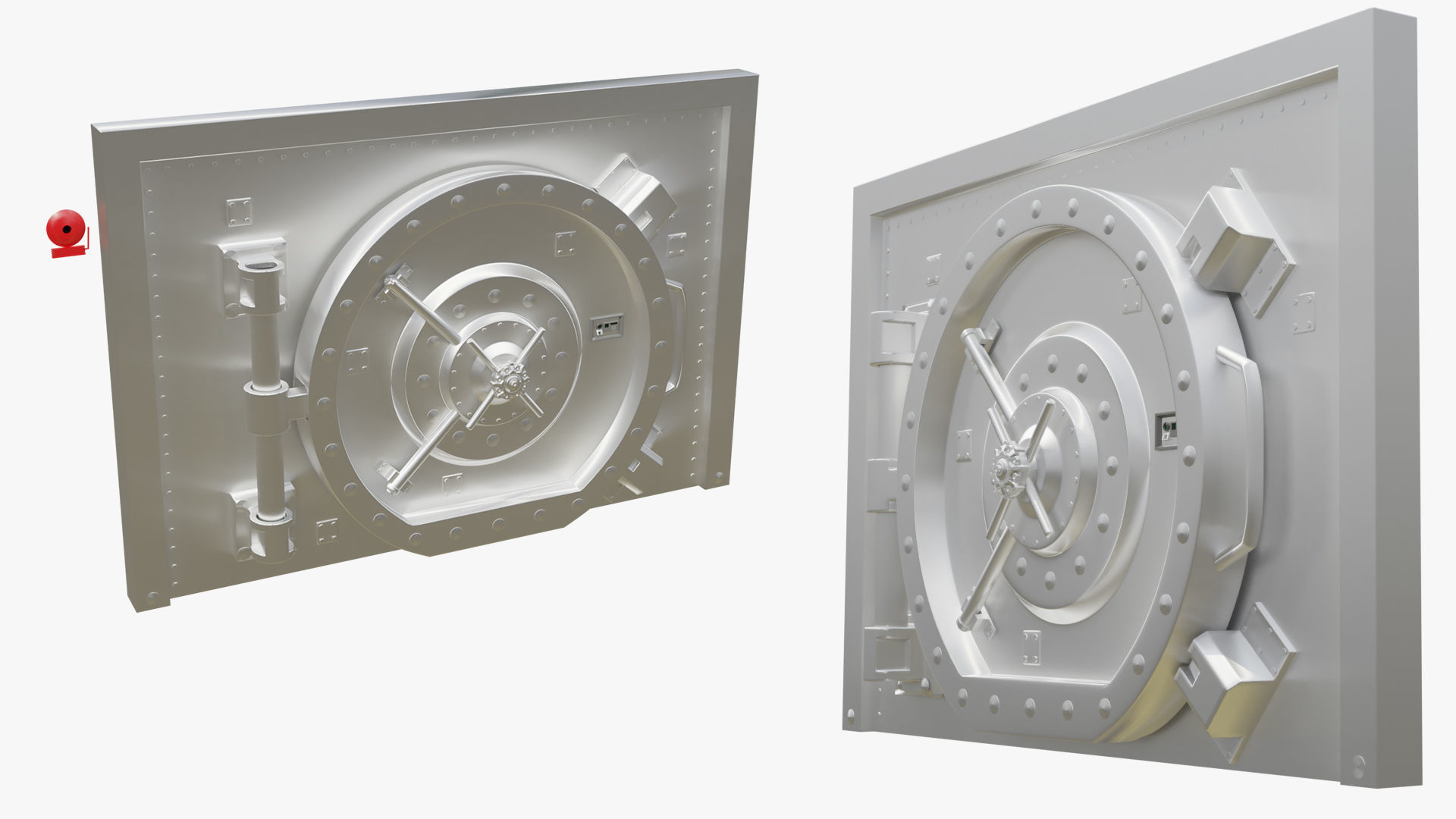 Simple Door Vault 3D model_3