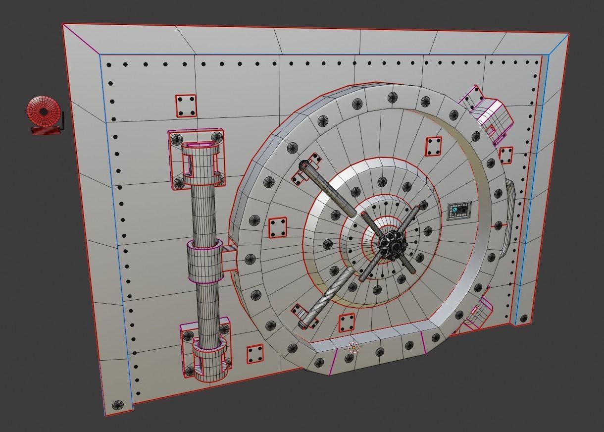 Simple Door Vault 3D model_18