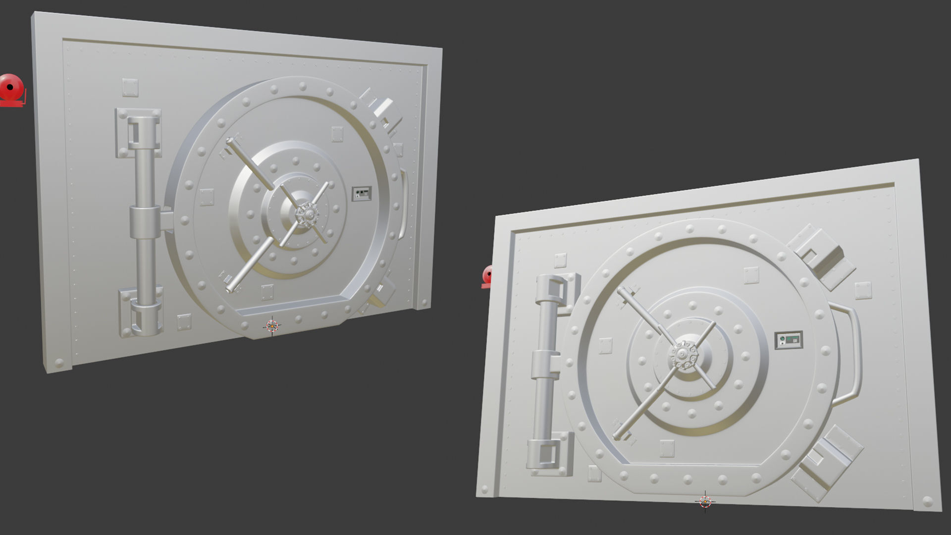 Simple Door Vault 3D model_8