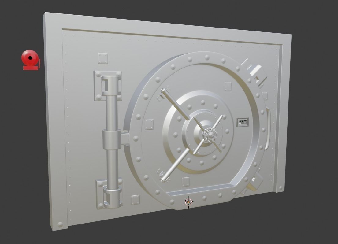 Simple Door Vault 3D model_15