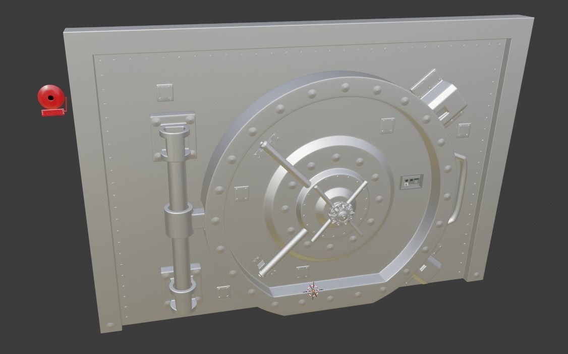 Simple Door Vault 3D model_17