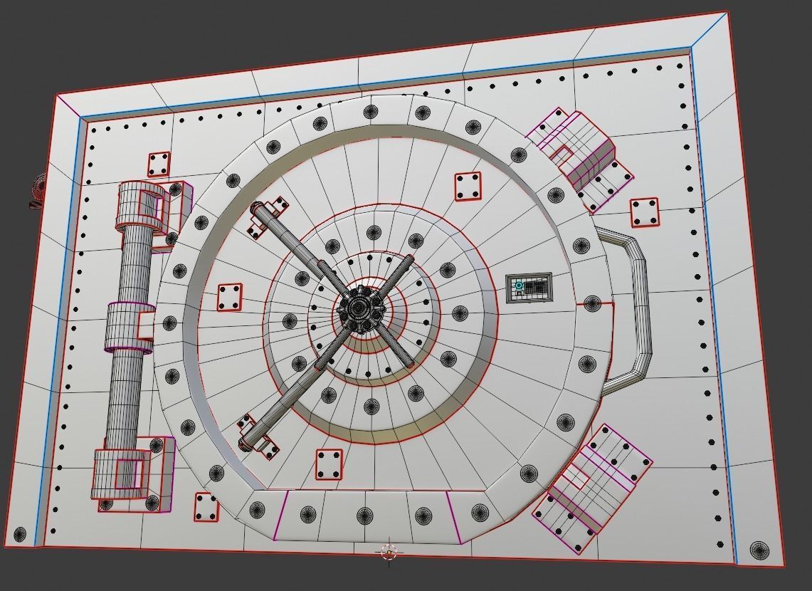 Simple Door Vault 3D model_19