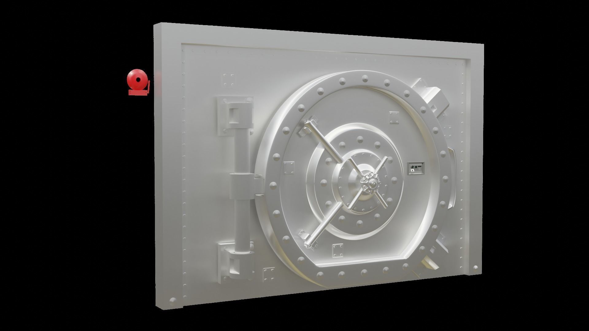 Simple Door Vault 3D model_21