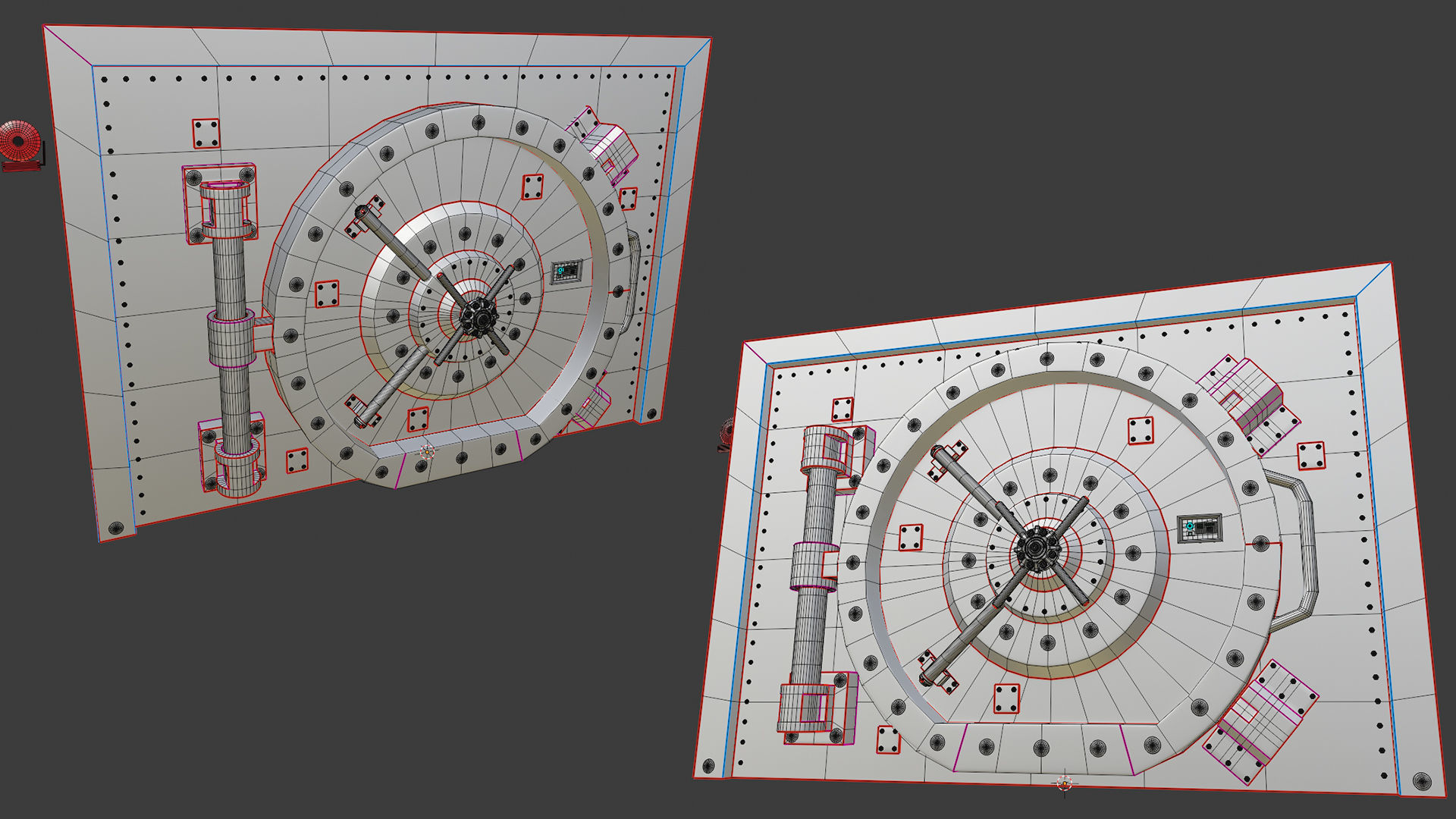 Simple Door Vault 3D model_10