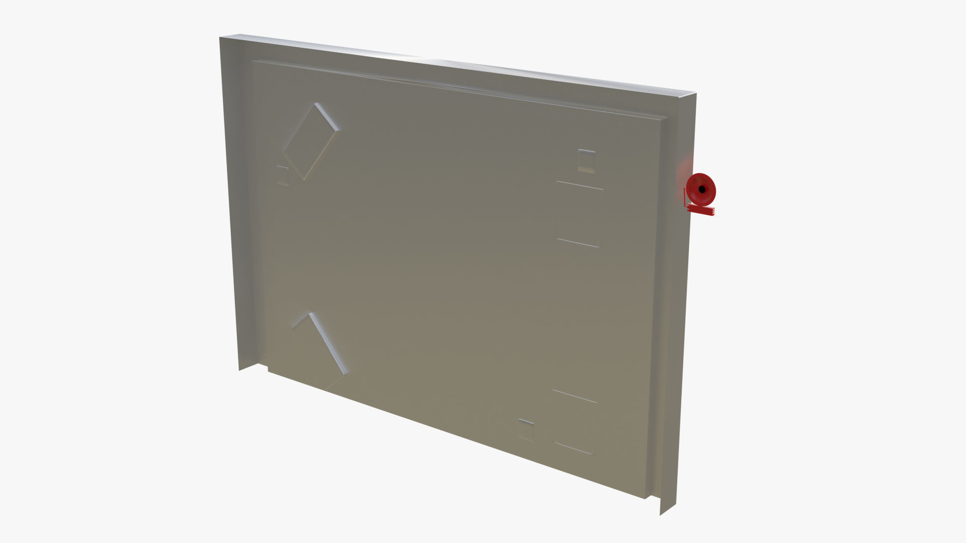 Simple Door Vault 3D model_5