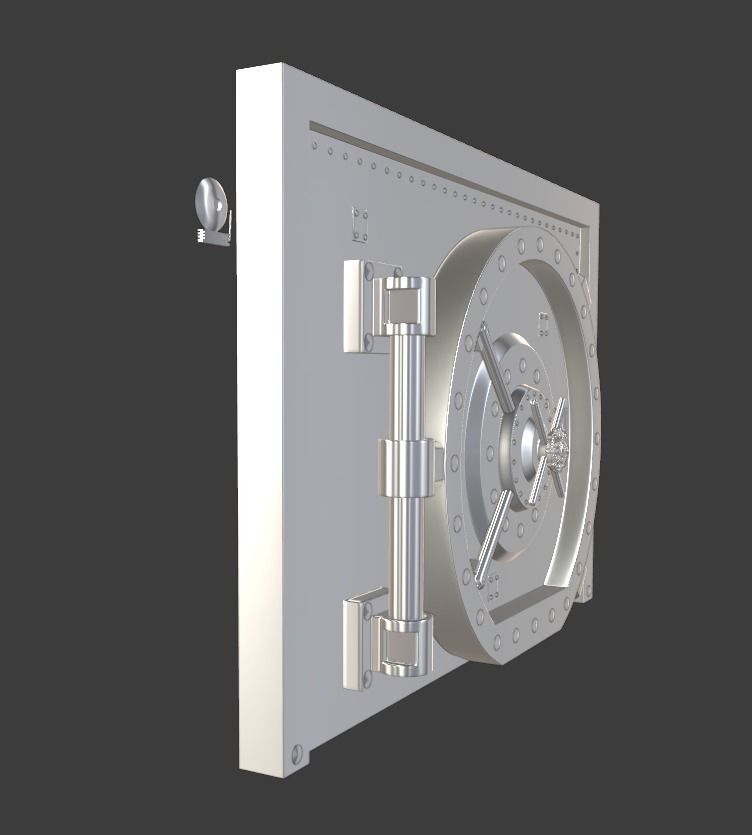Simple Door Vault 3D model_29