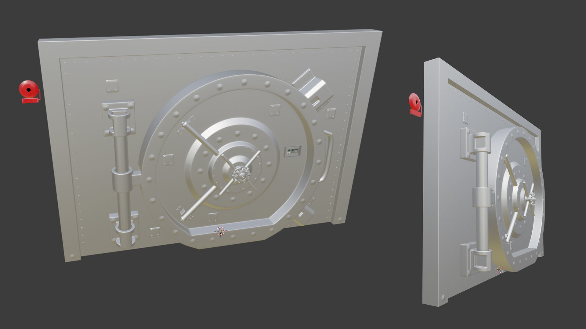 Simple Door Vault 3D model_9