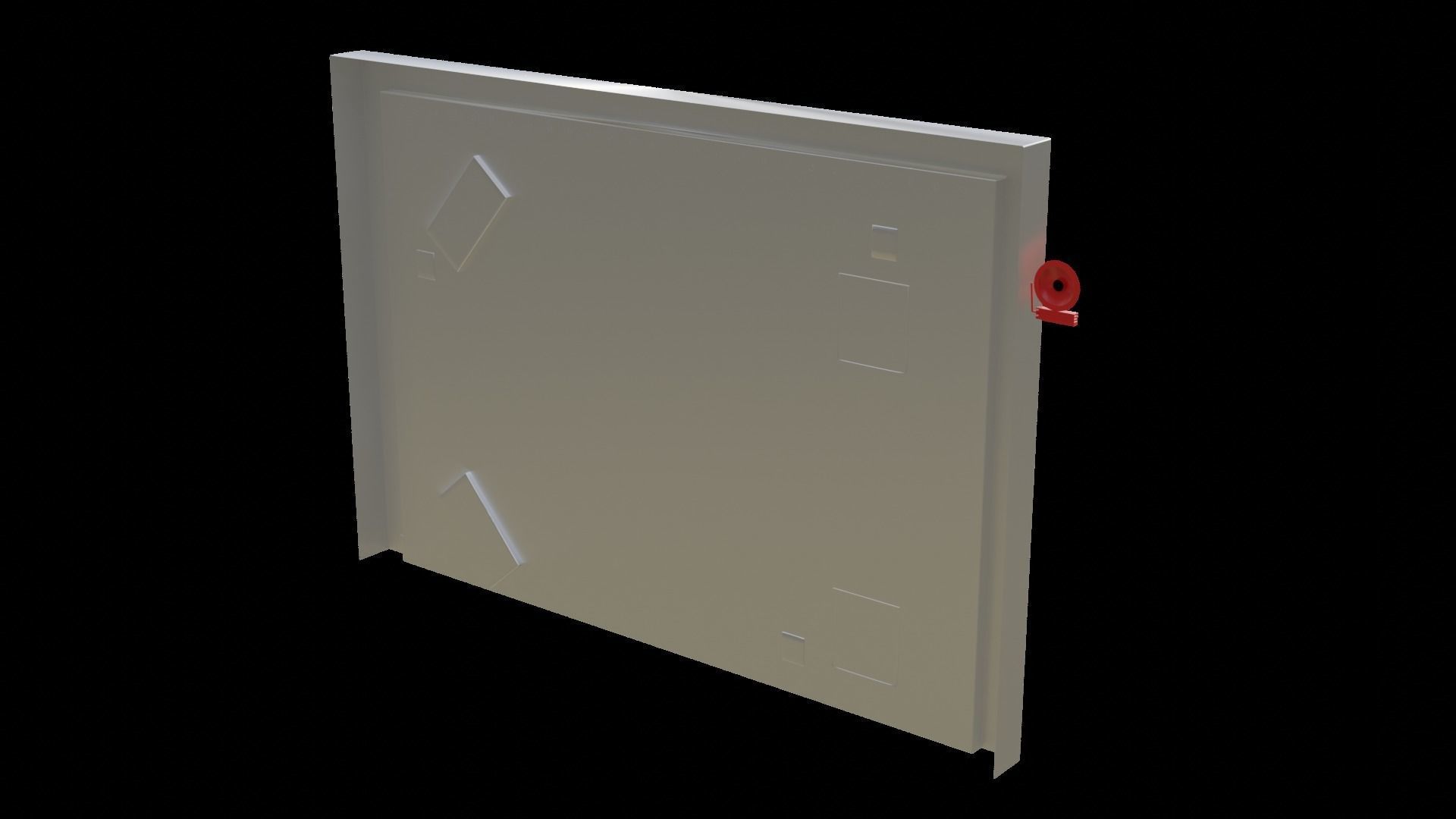 Simple Door Vault 3D model_25