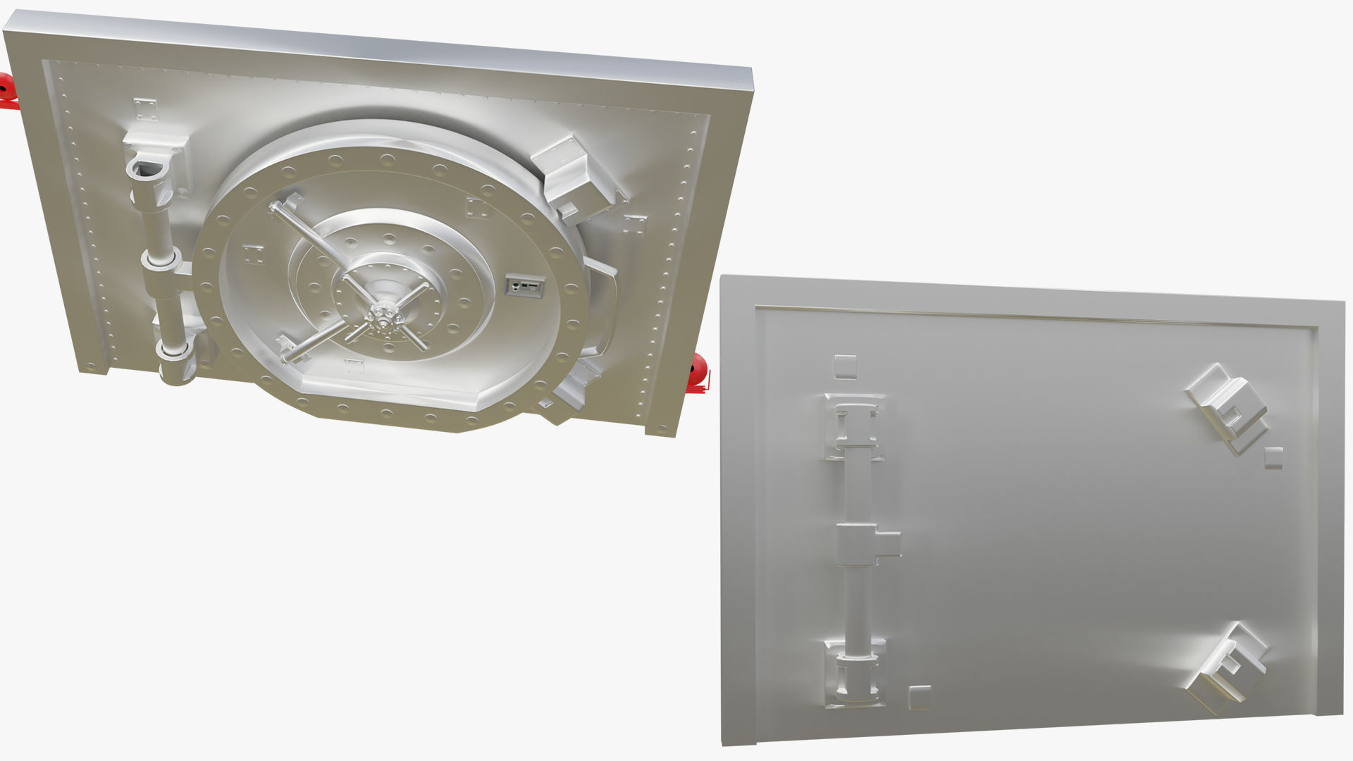 Simple Door Vault 3D model_4