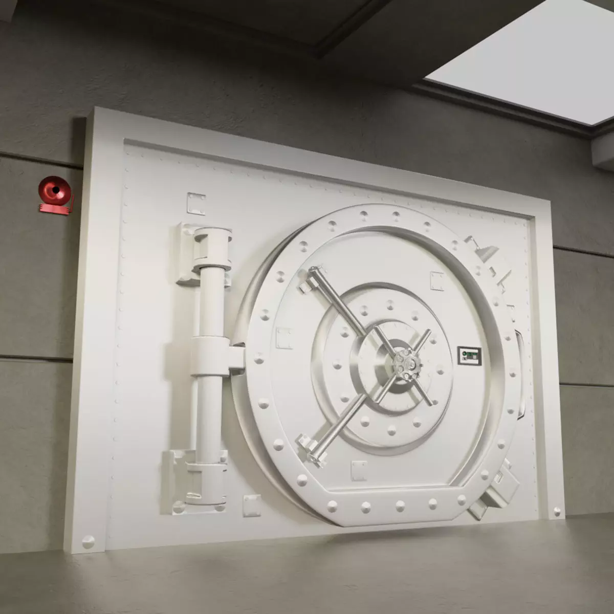 Simple Door Vault 3D model_0